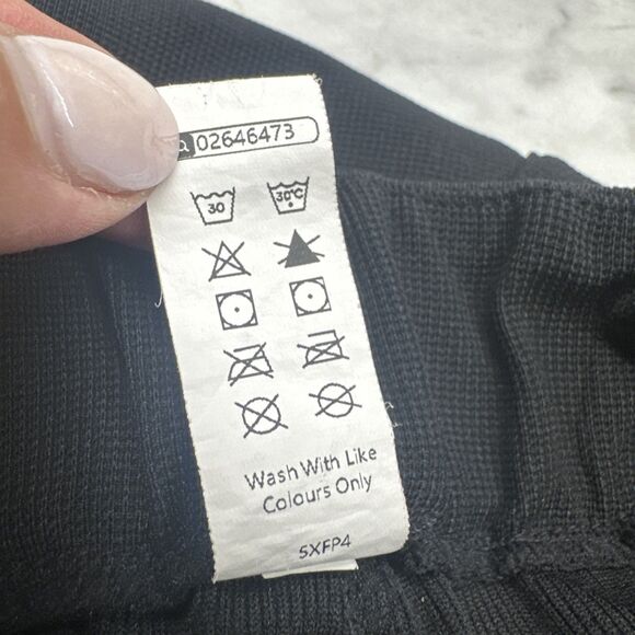 Halara Wide Leg Pull On Pants Elastic Waist Minimalist Office Size 2X Black - Picture 10 of 10